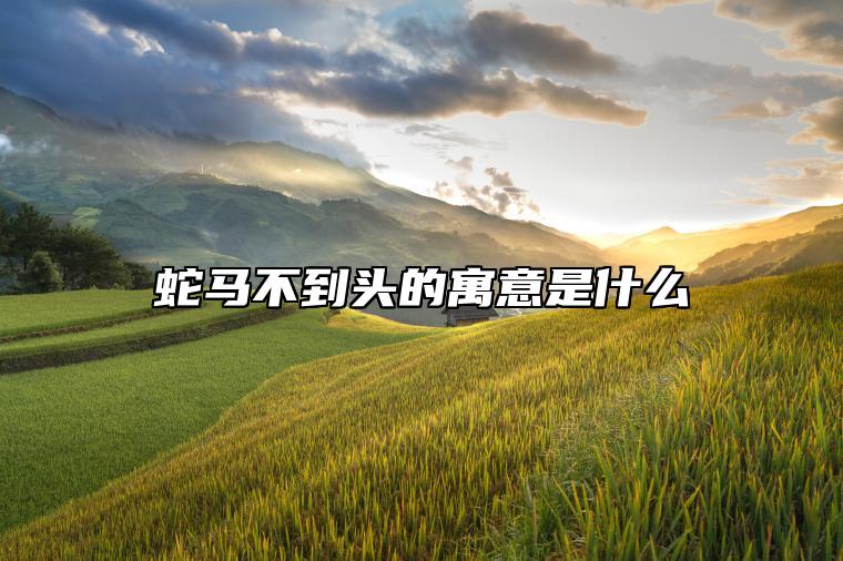 蛇马不到头的寓意是什么 男马女蛇的婚姻是否长久