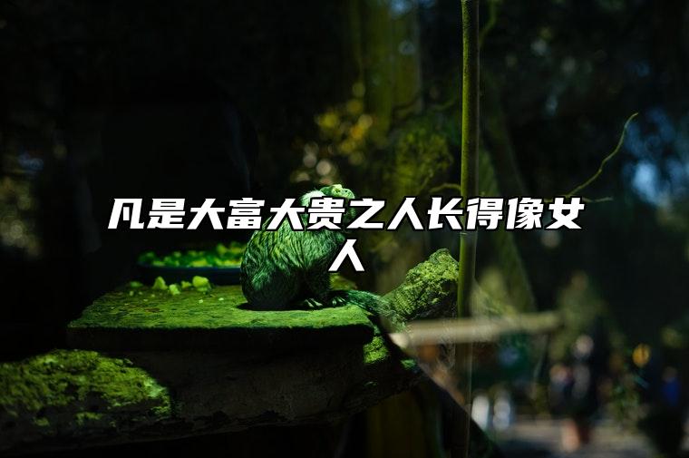 凡是大富大贵之人长得像女人 下巴圆润好运来