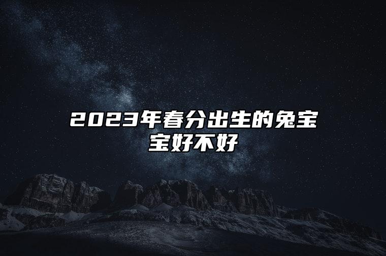 2023年春分出生的兔宝宝好不好 春分出生的宝宝运势