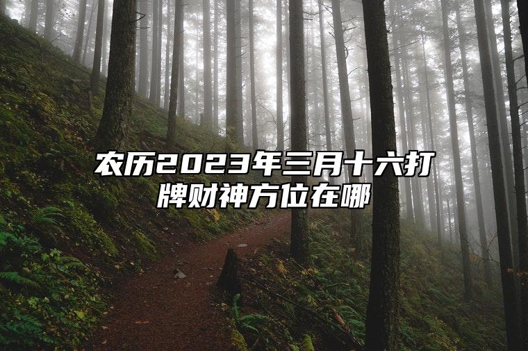 农历2023年三月十六打牌财神方位在哪？喜神方位在什么方向？