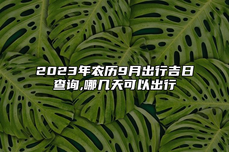 2023年农历9月出行吉日查询,哪几天可以出行 今日出行黄道吉日查询