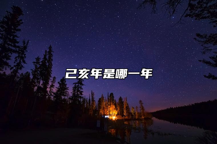 己亥年是哪一年 生肖属什么