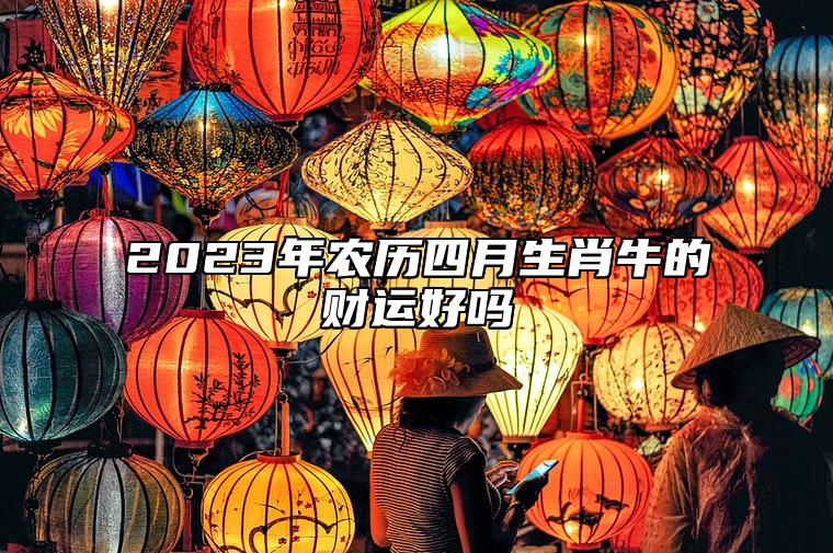 2023年农历四月生肖牛的财运好吗 有没有偏财运