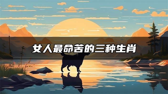 女人最命苦的三种生肖 属马属羊属牛