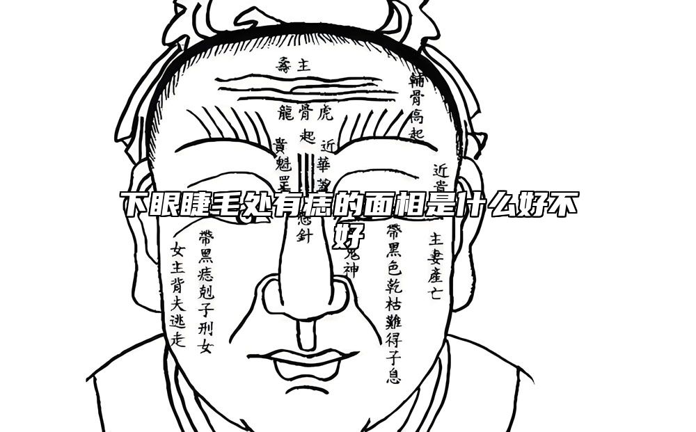 下眼睫毛处有痣的面相是什么？好不好？