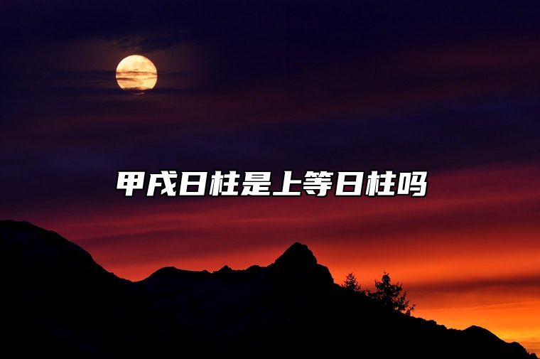 甲戌日柱是上等日柱吗？