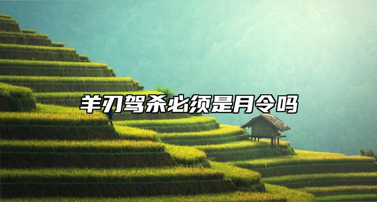 羊刃驾杀必须是月令吗 月令独杀为贵