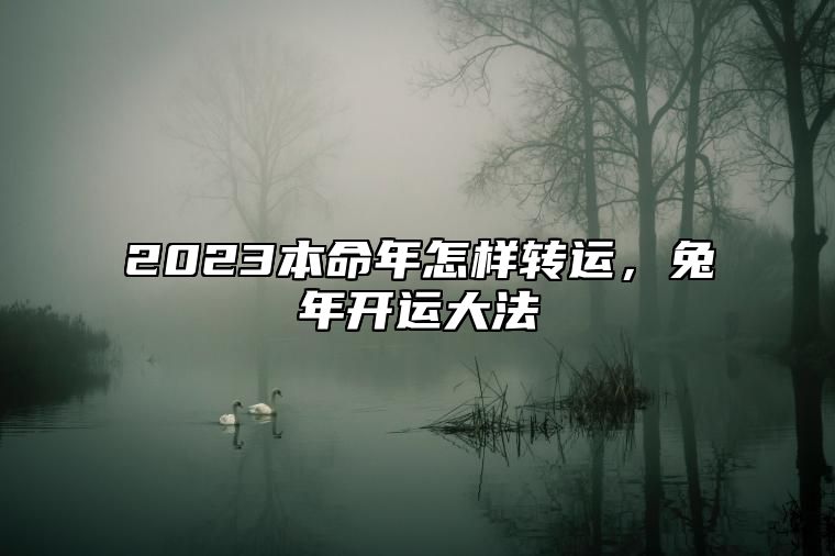 2023本命年怎样转运，兔年开运大法 化太岁符或锦囊