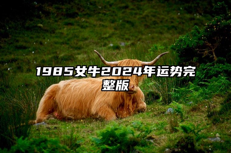 1985女牛2024年运势完整版 