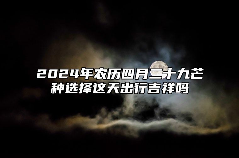 2024年农历四月二十九芒种选择这天出行吉祥吗 是出门的好日子吗