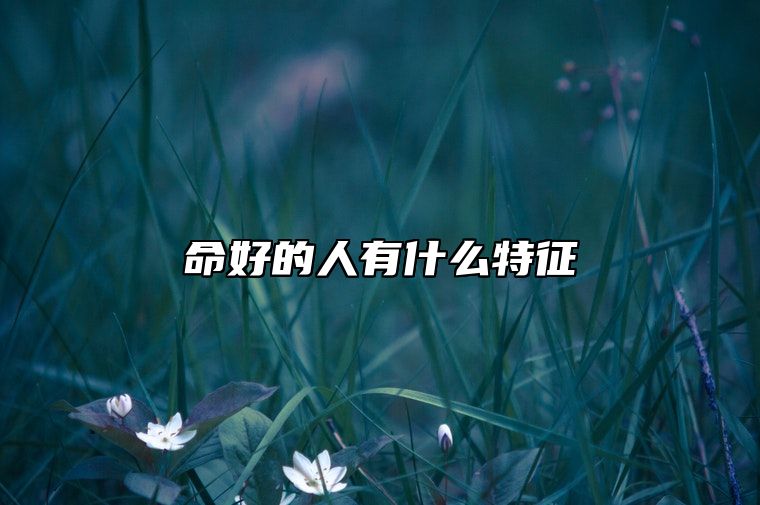 命好的人有什么特征 命好的人是前世修来的吗