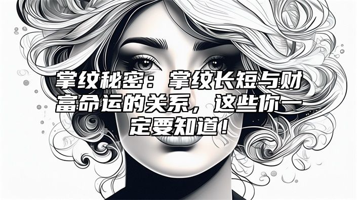 掌纹秘密：掌纹长短与财富命运的关系，这些你一定要知道！