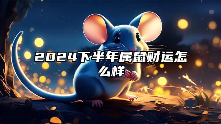 2024下半年属鼠财运怎么样