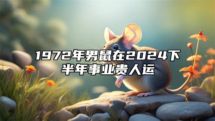 1972年男鼠在2024下半年事业贵人运
