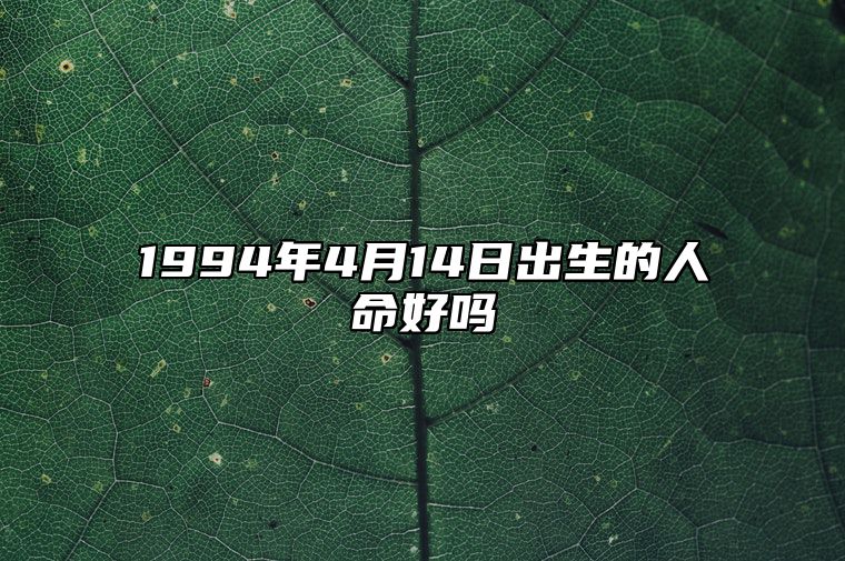 1994年4月14日出生的人命好吗 五行缺什么命运好不好