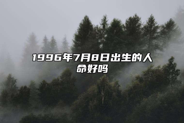 1996年7月8日出生的人命好吗 生辰八字运势详解