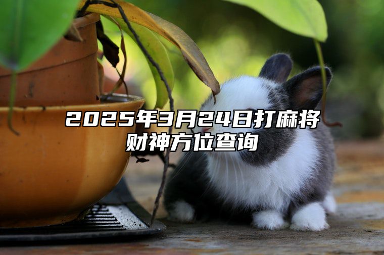 2025年3月24日打麻将财神方位查询 是的吉日吗？