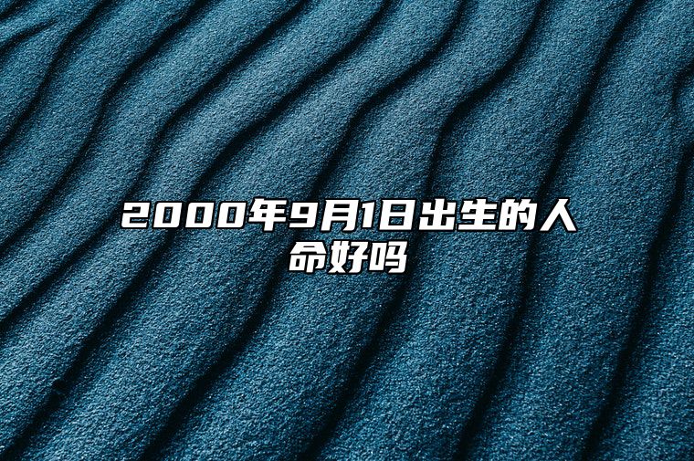 2000年9月1日出生的人命好吗 今日生辰八字查询