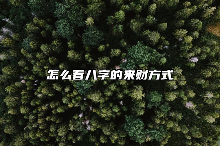 怎么看八字的来财方式 八字怎么看财源