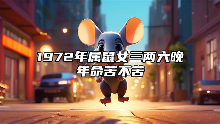 1972年属鼠女三两六晚年命苦不苦 1972属鼠女命苦吗