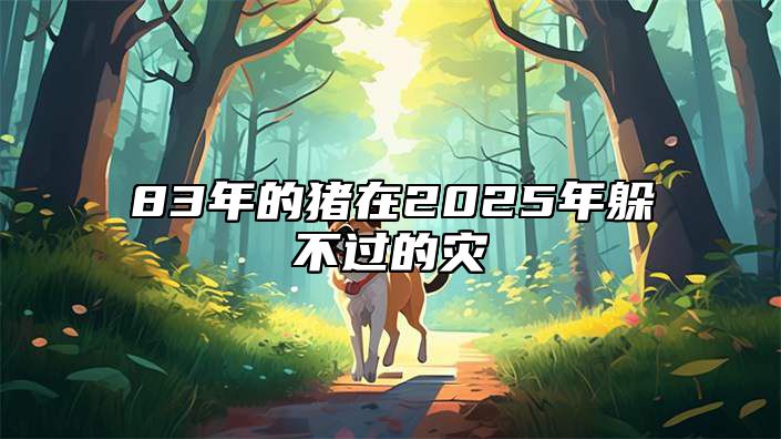 83年的猪在2025年躲不过的灾 83年属猪的2025年运势怎么样