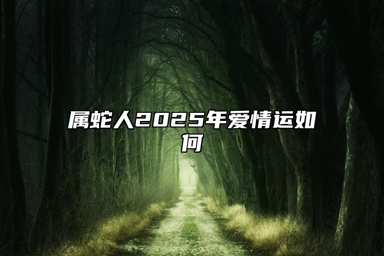 属蛇人2025年爱情运如何 属蛇的人2025年的运势及运程