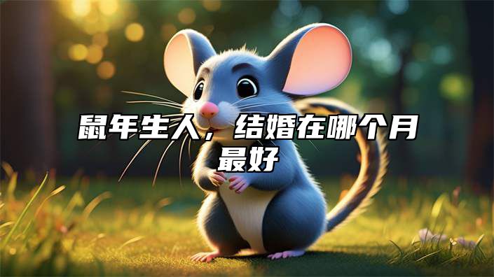 鼠年生人，结婚在哪个月最好 鼠年什么时候结婚最好