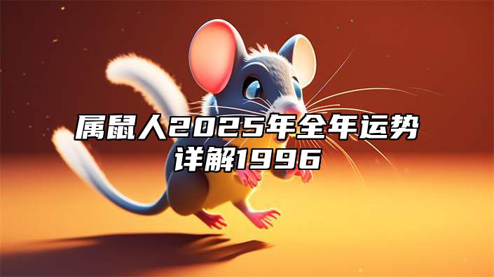 属鼠人2025年全年运势详解1996 2025生肖鼠双喜临门