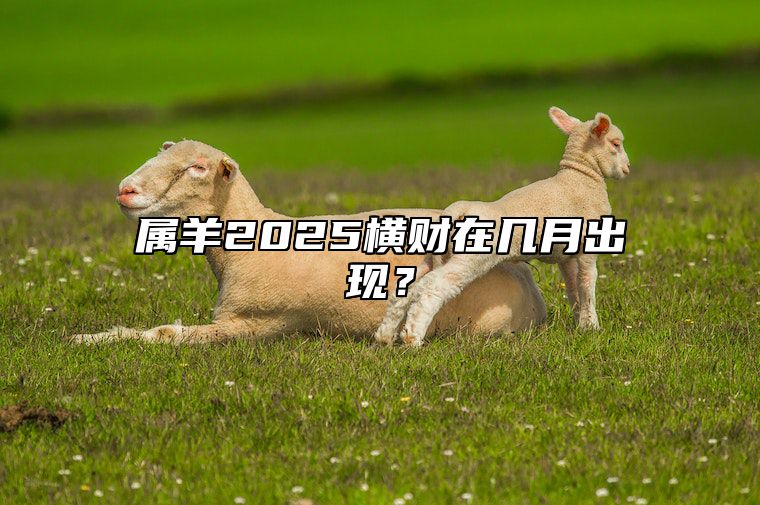 属羊2025横财在几月出现？ 属羊2025年运势及运程每月运程大家找算命网