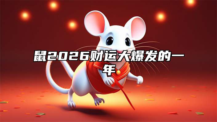 鼠2026财运大爆发的一年 鼠人2026年运势