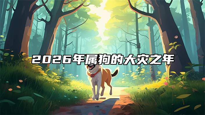 2026年属狗的大灾之年 2026年属狗人的全年运势详解