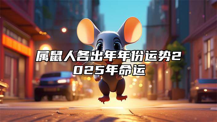 属鼠人各出年年份运势2025年命运