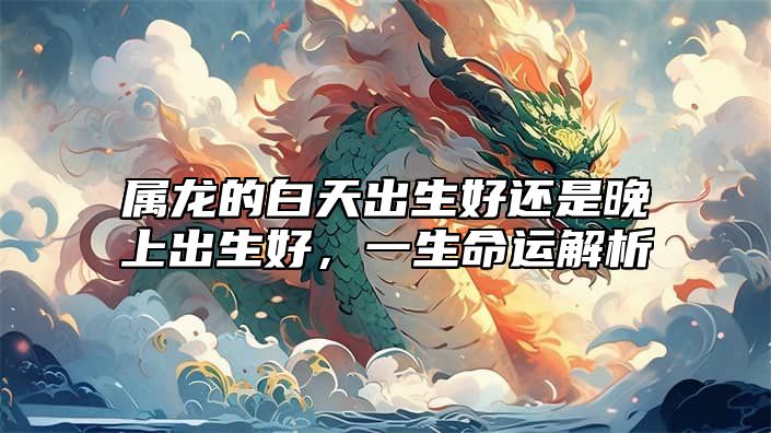 属龙的白天出生好还是晚上出生好，一生命运解析 属龙的早上出生好还是晚上出生好