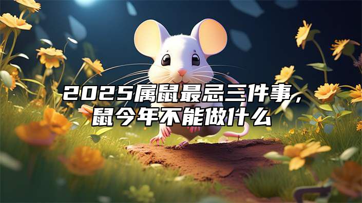 2025属鼠最忌三件事，鼠今年不能做什么 属鼠的2025年财运各方面怎么样?