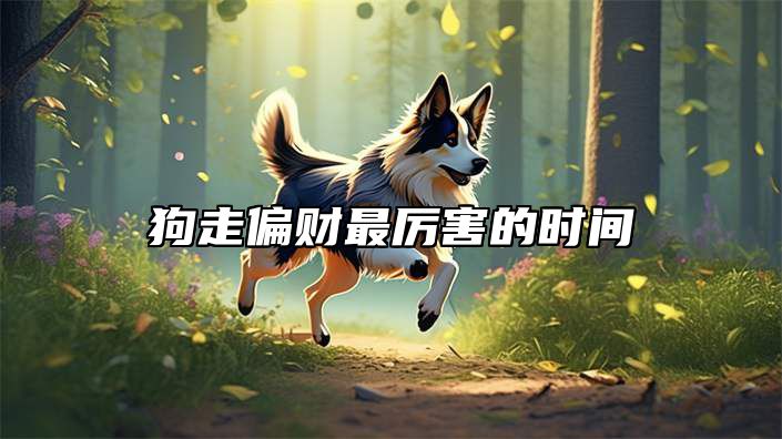 狗走偏财最厉害的时间 生肖狗偏财运