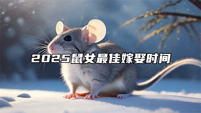 2025鼠女最佳嫁娶时间 96鼠女2025结婚最佳吉日