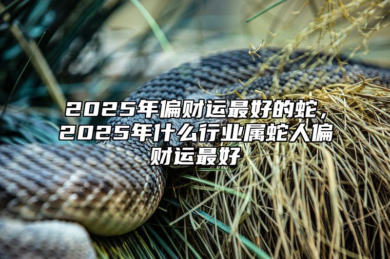 2025年偏财运最好的蛇，2025年什么行业属蛇人偏财运最好 2025属蛇的运势和财运