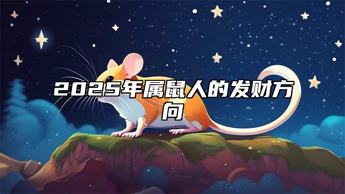2025年属鼠人的发财方向