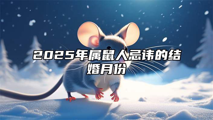2025年属鼠人忌讳的结婚月份 属鼠人最佳结婚对象