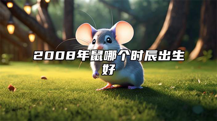 2008年鼠哪个时辰出生好 2008属鼠人最苦命出生时辰