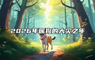 2026年属狗的大灾之年 2026年属狗人的全年运势详解