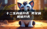 十二生肖破月表 男女属相破月表