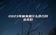 2023年属兔是什么命几月出生好 2023年属兔的是什么命几月份好