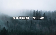 84年属鼠一生三劫 84年属鼠的最佳配偶