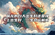 属龙的白天出生好还是晚上出生好，一生命运解析 属龙的早上出生好还是晚上出生好