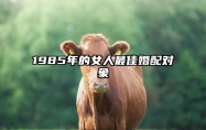 1985年的女人最佳婚配对象 