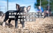 83年大海水命属猪办公桌朝向，83年属猪人办工作怎么布置最旺 83年属猪办公室座位朝向