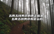 五两五钱男命的真正版本 五两五钱男命有官运吗