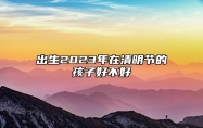 出生2023年在清明节的孩子好不好 清明节出生命硬吗