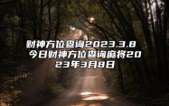 财神方位查询2023.3.8 今日财神方位查询麻将2023年3月8日